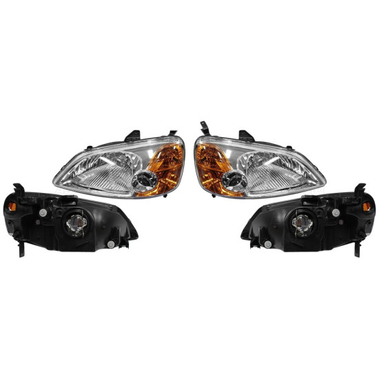 Фары Хонда Цивик Honda Civic 7 (2000-2003) комплект 2 штуки левая и правая TYC высокое качество