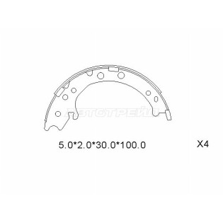 Колодки ручного тормоза HONDA CR-V RE# 07-12/STEPWGN RP 15- (комплект 4шт) SAT