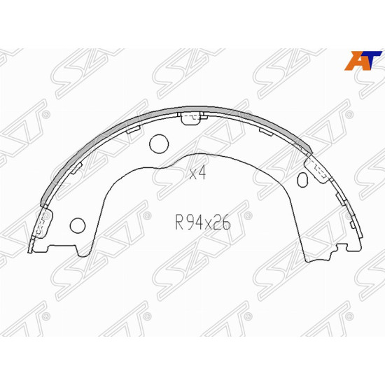 Колодки ручного тормоза HYUNDAI SANTA FE 09-/KIA SORENTO 09- SAT