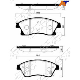 Колодки тормозные перед CHEVROLET CRUZE /AVEO 09-/OPEL ASTRA J 10- (диски 300мм) CTR