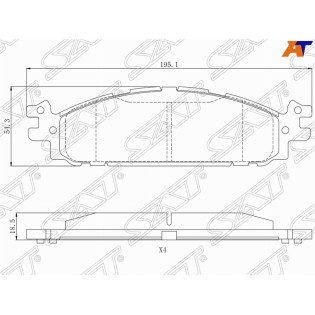 Колодки тормозные перед FORD EXPLORER 10-/TAURUS 10- SAT