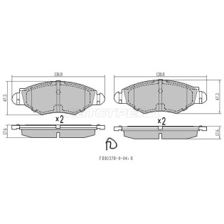 Колодки тормозные перед PEUGEOT 206 06- SAT