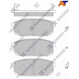 Колодки тормозные зад KIA SORENTO 02-06 SANGSIN BRAKE