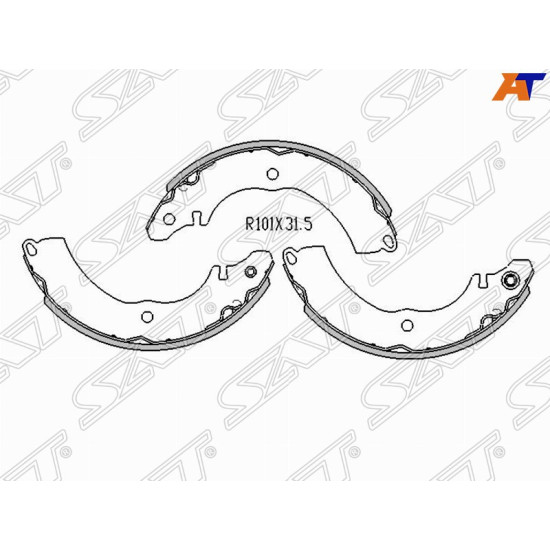 Колодки тормозные зад MITSUBISHI LANCER IX 03-/COLT 02-/COLT PLUS 02-/HONDA LEGEND 04- SAT