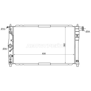 Радиатор Chevrolet Lanos 05-09 / Daewoo Lanos 97-08 / Sens 02-07 / ЗАЗ Ланос 08-16 SAT