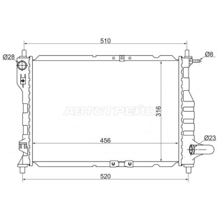 Радиатор Chevrolet Spark 05-10 / Daewoo Matiz 97-00 / Matiz Creative 09-11 SAT