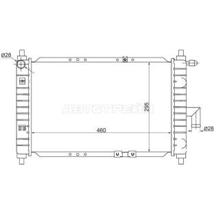 Радиатор DAEWOO MATIZ/CHERY QQ 0.8/1.0 00- SAT