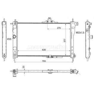 Радиатор DAEWOO NEXIA 1.5/1.8 95-(трубчатый) SAT