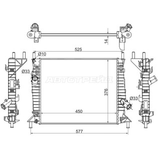 Радиатор FORD FOCUS II 1.4/1.6 04-11 / C-MAX 1.6 04-10 SAT