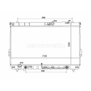 Радиатор HYUNDAI SANTA FE CLASSIC DIESEL 00-06 SAT