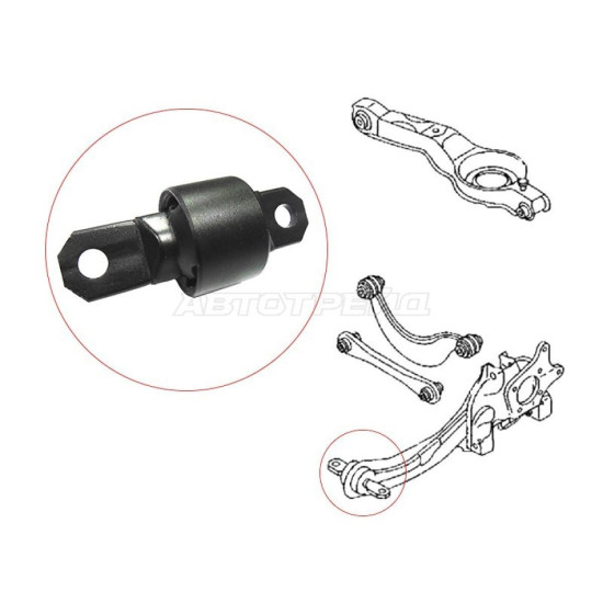 Сайлентблок задн продольного рычага MAZDA 3/MAZDA 5 05-/FORD C-MAX 03-10/FOCUS 98-/FORD FOCUS II 03- SAT