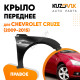 Крыло переднее правое Chevrolet Cruze (2009-2015) c отверстием KUZOVIK