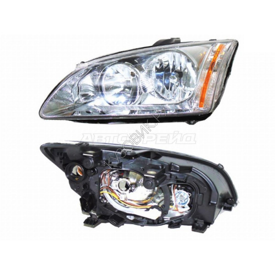 Фара FORD FOCUS II 05-08 лев хром DEPO