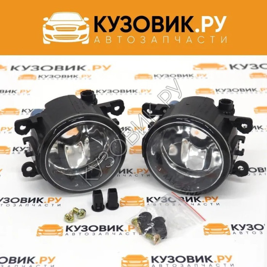 Фары противотуманные комплект Ford Focus 2 (2008-) Focus 3 (2 штуки) левая + правая с регулировкой  KUZOVIK