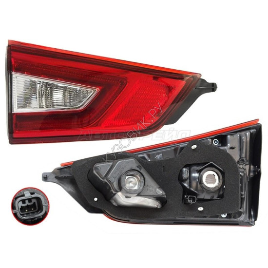 Фонарь в крышку багажника NISSAN QASHQAI 14-17 лев SAT