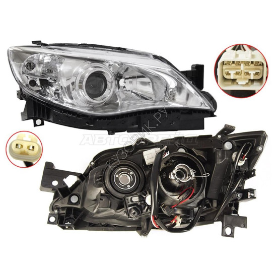 Фара SUBARU IMPREZA 07-12 прав хром, под электрокорректор (Евросвет) DEPO