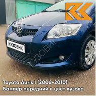 Бампер передний в цвет кузова Toyota Auris 1 (2006-2010) 8T5 - DARK BLUE - Тёмно-синий