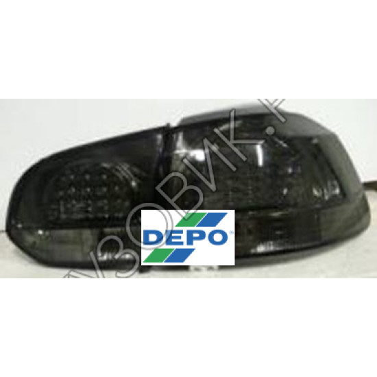 Тюнинг-фонари (комплект) в крыло и в крышку багажника Volkswagen Golf 6 (2009-2012) DEPO